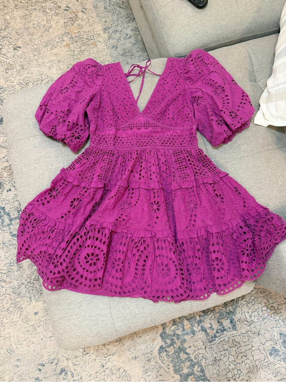 Cynthia Rowley Eyelet Tiered Dress